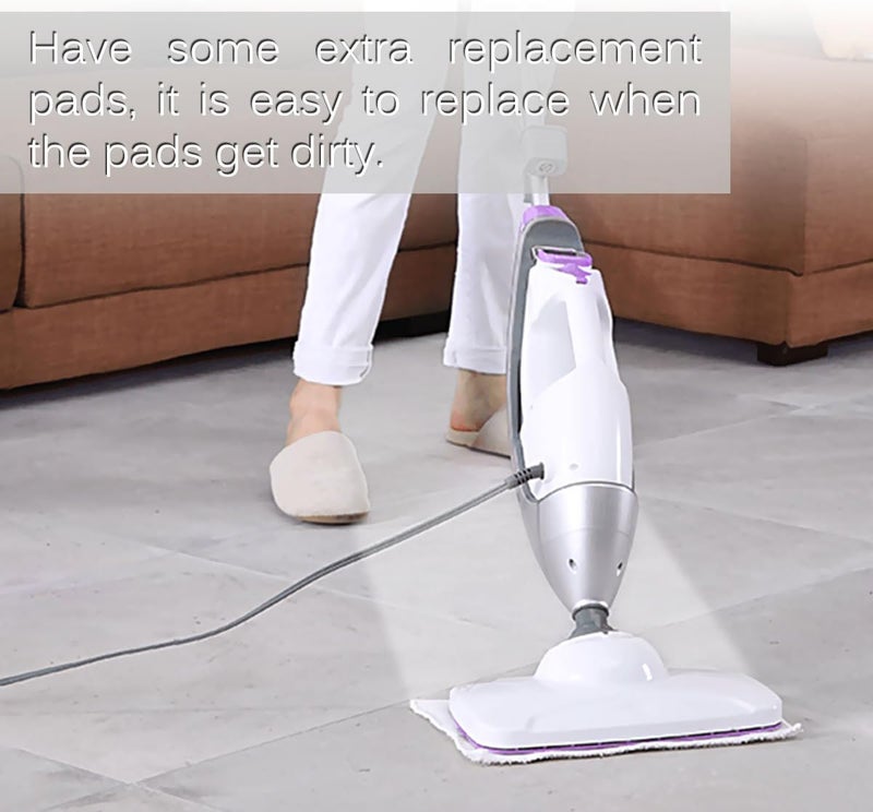 KEEPOW Steam Mop Pads Compatible with Light n Easy S3101 S7326 S3601 7688ANB 7688ANW 7618ANB 7618ANW Steam Cleaner(6 Pack) - Image 5